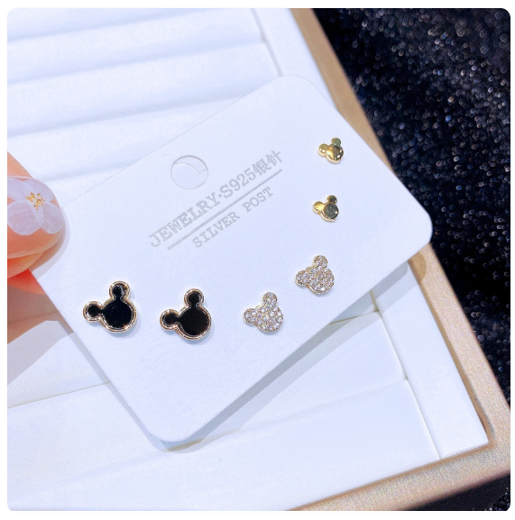 S925 Mickey Mouse Cubic Zirconia Earrings 🔥 DEAL 🔥