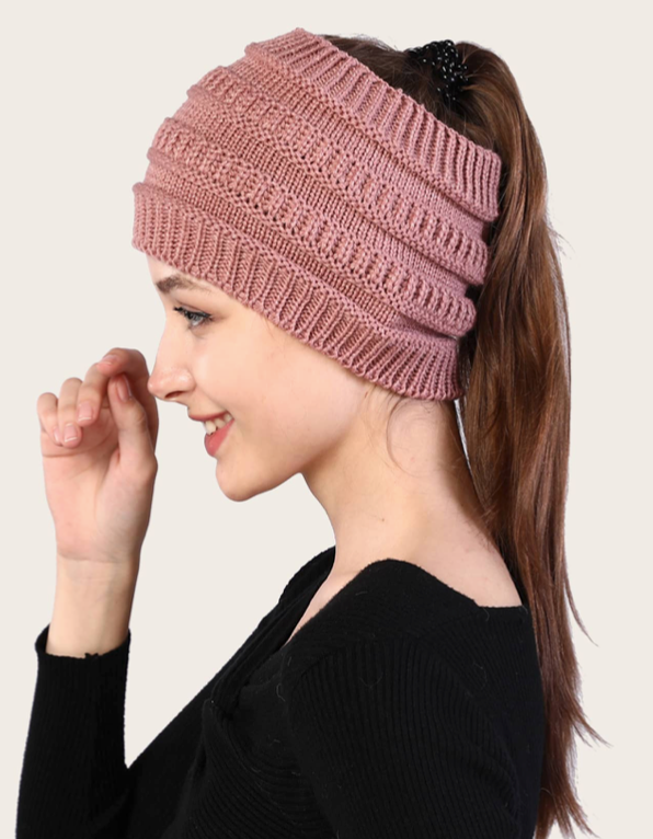 Unisex Pony Tail Beanie Hat π₯ Fan Favorite π Choose Color π₯