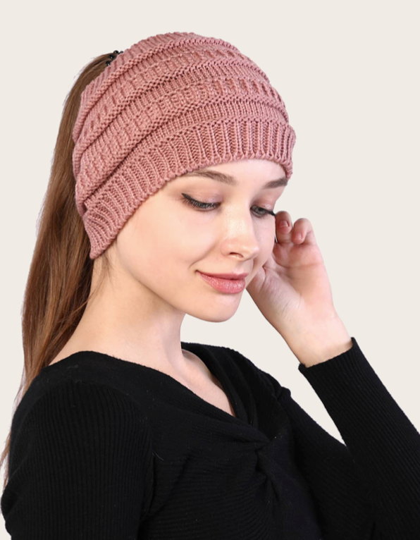 Unisex Pony Tail Beanie Hat π₯ Fan Favorite π Choose Color π₯