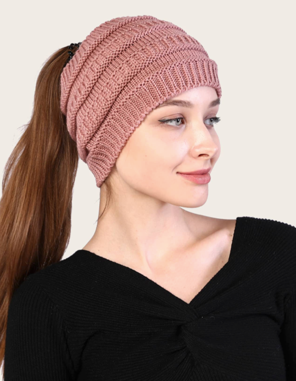 Unisex Pony Tail Beanie Hat π₯ Fan Favorite π Choose Color π₯