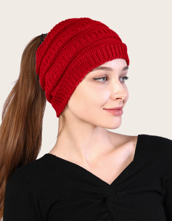Unisex Pony Tail Beanie Hat π₯ Fan Favorite π Choose Color π₯