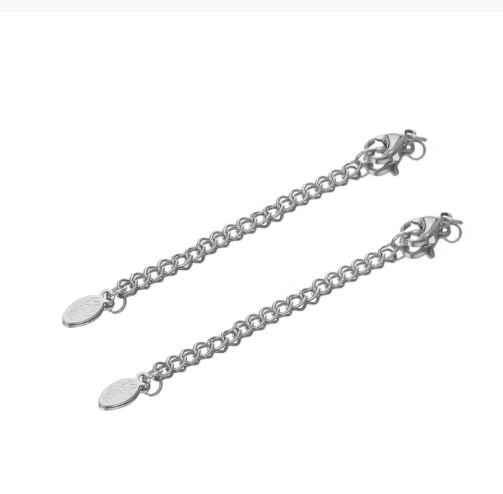 2 Stainless Steel or Sterling Silver Necklace Bracelet Extenders with Quick Change Lobster ( Choice )