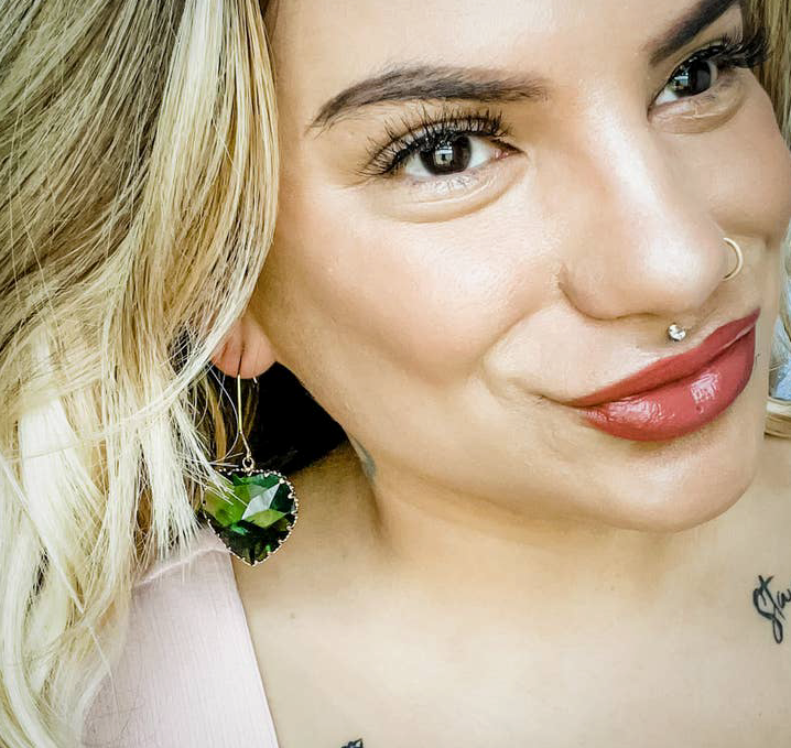 Amore in Emerald ~ 18K Gold Stainless Steel Austrian Crystal Earrings