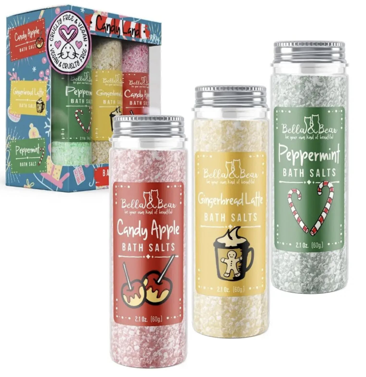 Candy Land Christmas Bath Salts - 6 x 2 ounce Bottles Set ~ LTD