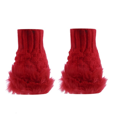 Women Fingerless Fur Gloves ( choose color )