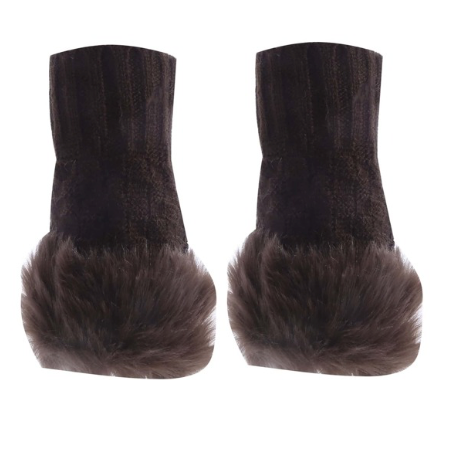 Women Fingerless Fur Gloves ( choose color )