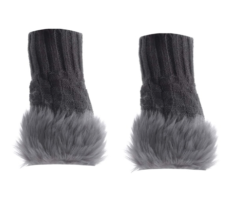 Women Fingerless Fur Gloves ( choose color )