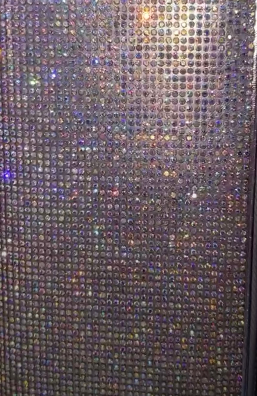 Fashion Wallet IRIDESCENT CRYSTAL COVERED Zip Around