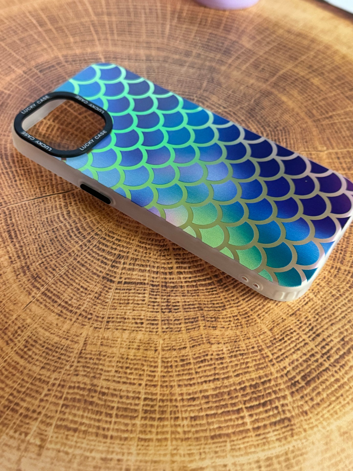 Blue Mutlcolor Mermaid Scale IPhone Soft  Case