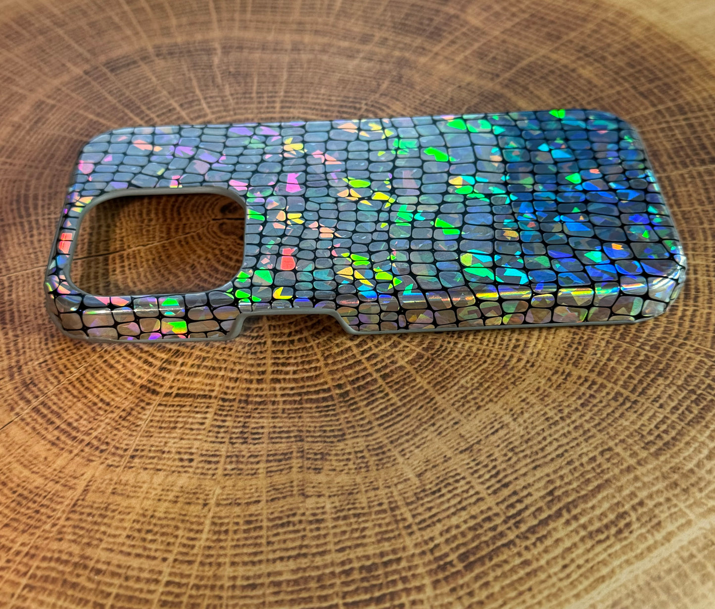 Holographic iPhone 14 Shiny Mermaid Pattern Multicolor TPU Hard Shell Case
