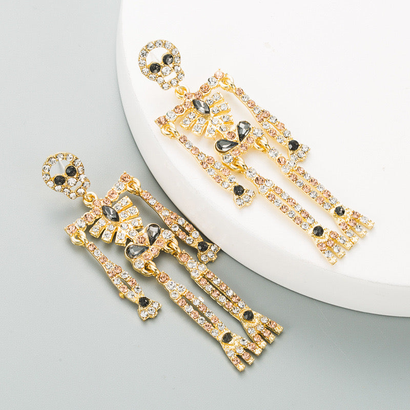 Halloween Skeleton  Post Back  Earrings