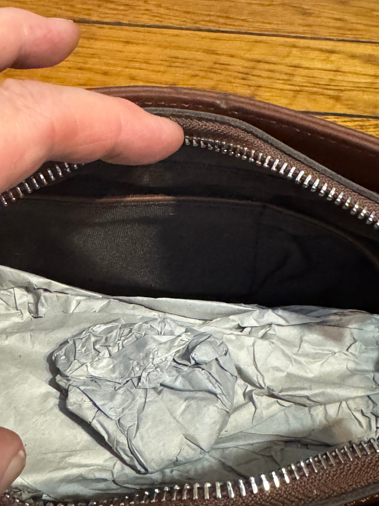 Montana West Trinity Ranch Ranch Genuine Leather Shoulder Handbag- Coffee Brown