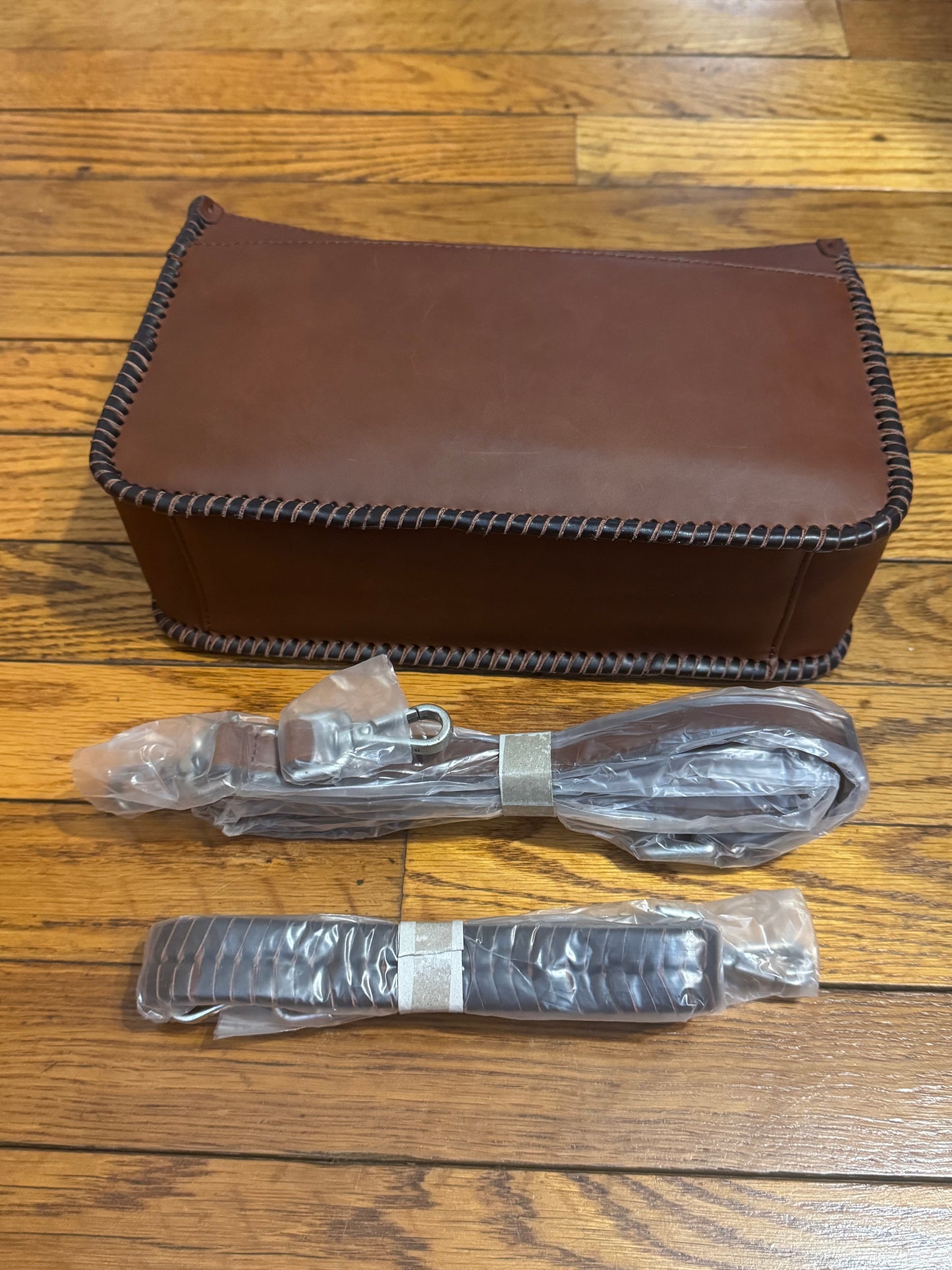 Montana West Trinity Ranch Ranch Genuine Leather Shoulder Handbag- Coffee Brown