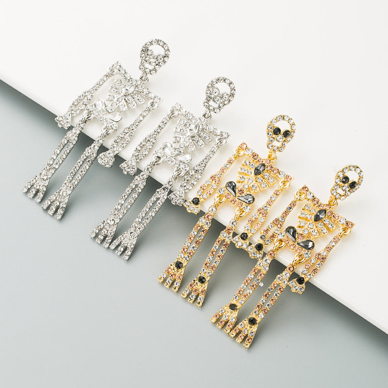 Halloween Skeleton  Post Back  Earrings