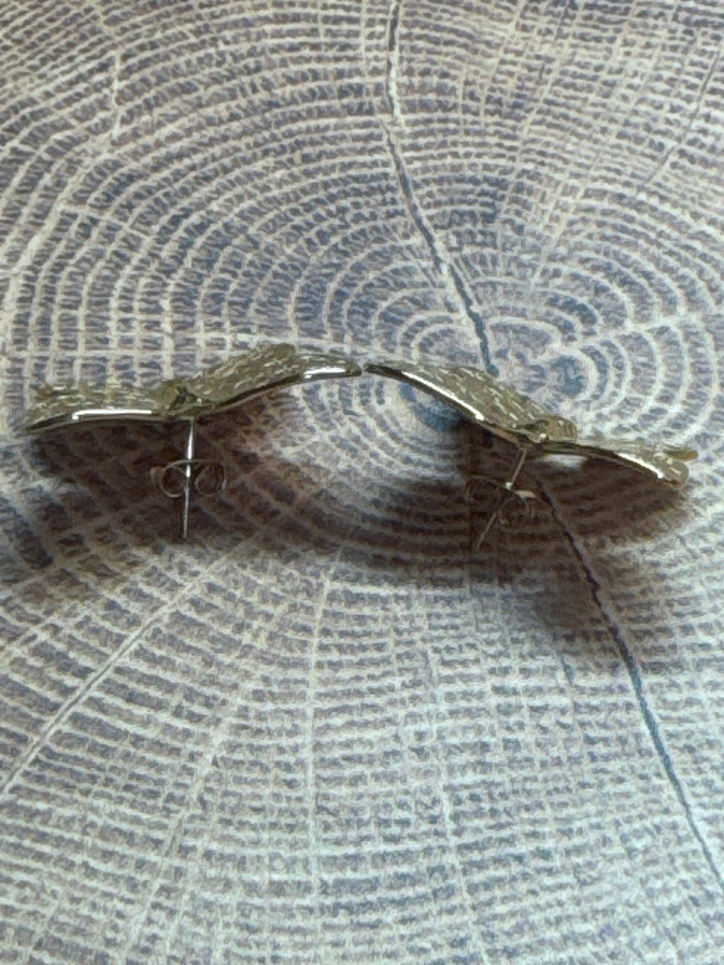 Stainless Steel Butterfly Gold Stud Post Back Earrings