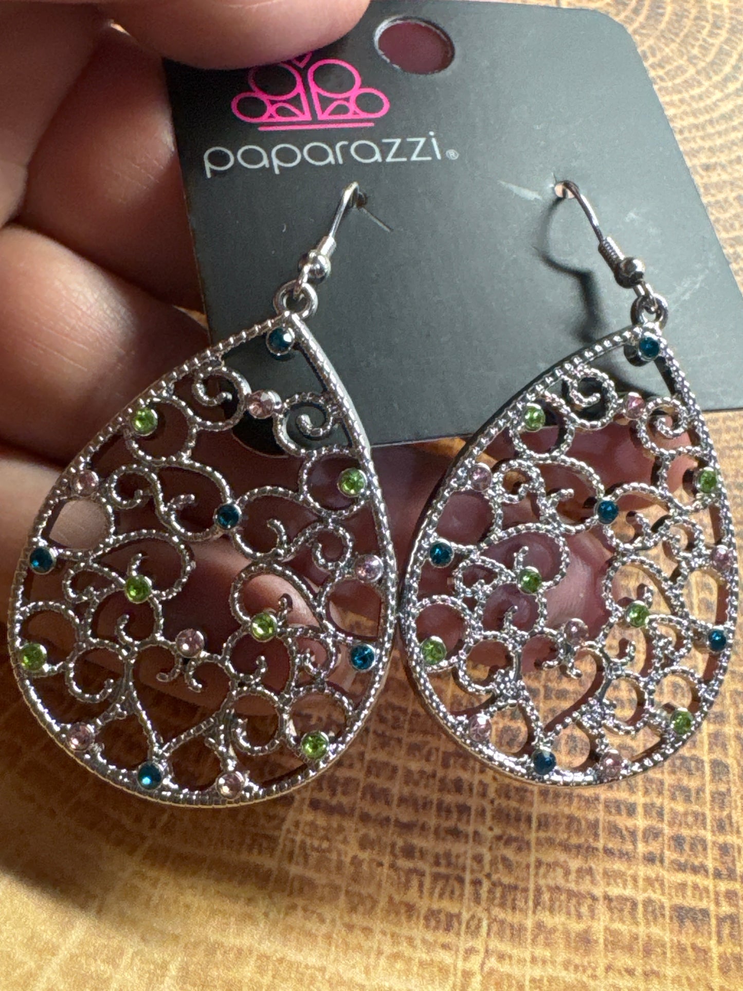 Paparazzi Midnight Carriage Multicolor Earrings