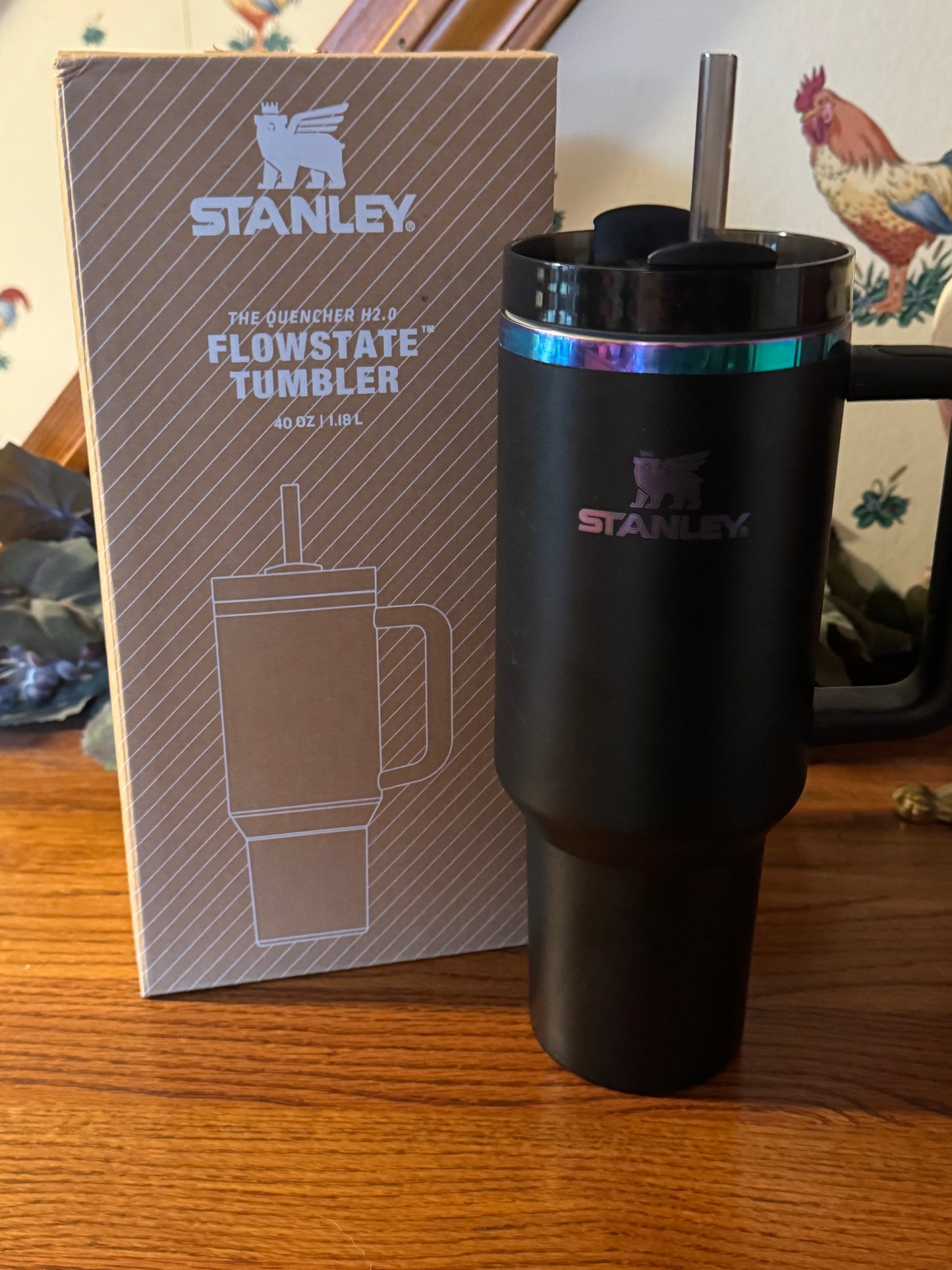 40oz Quencher H2.0 FlowState Stainless Steel Vacuum Insulated Tumbler -Black Chroma