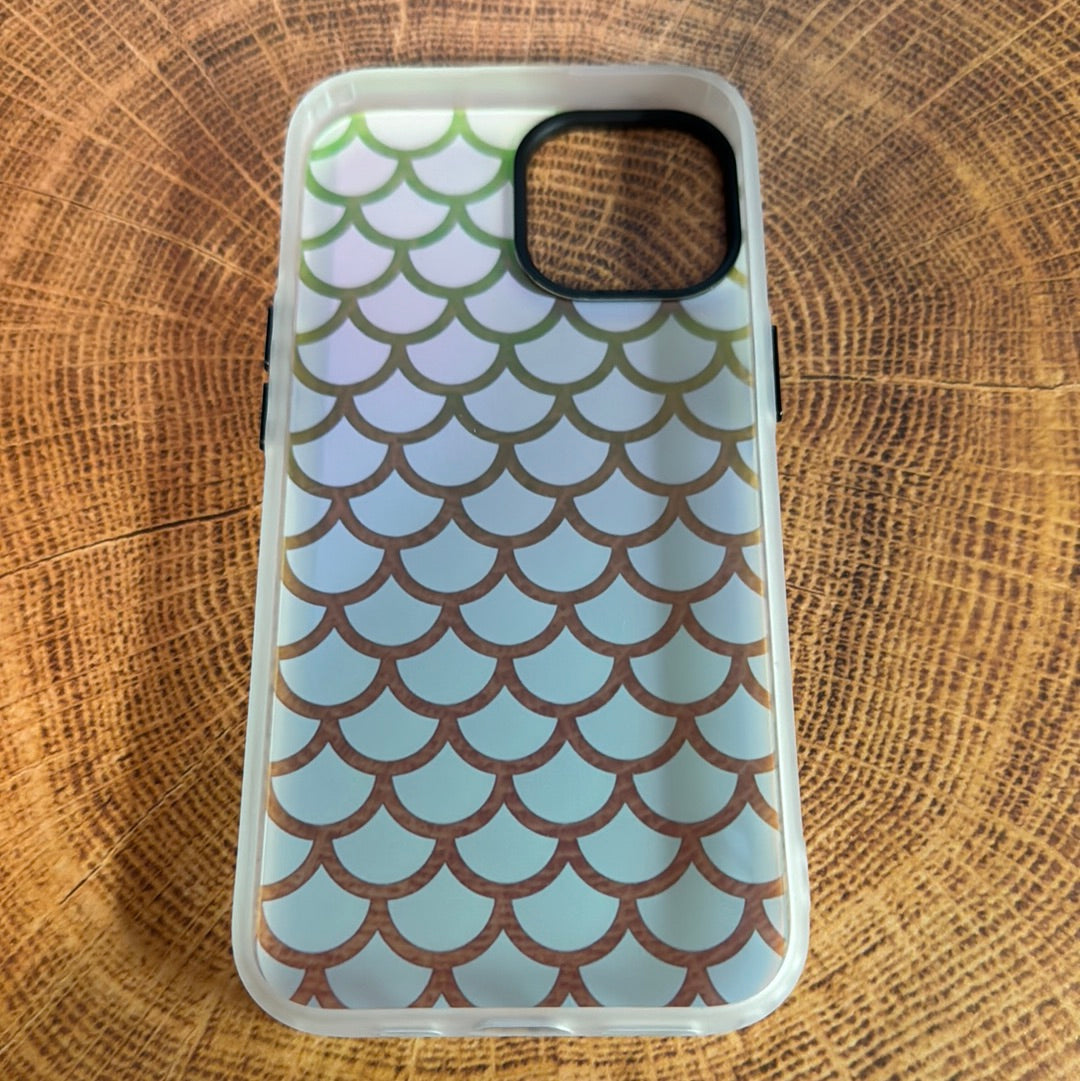 Blue Mutlcolor Mermaid Scale IPhone Soft  Case