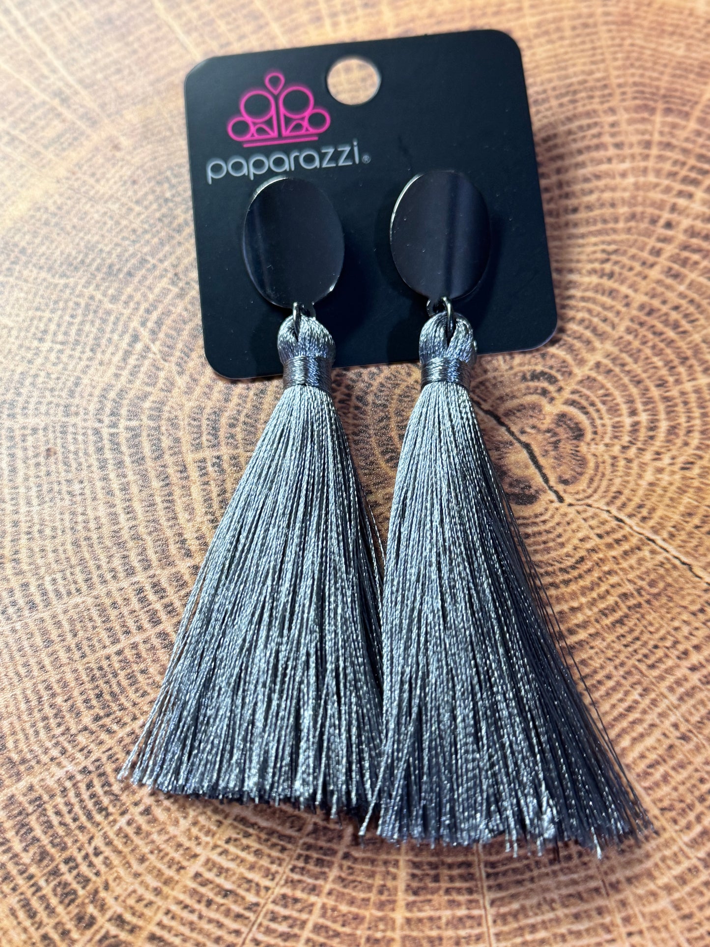 Paparazzi  Va Va Plume Silver Earrings