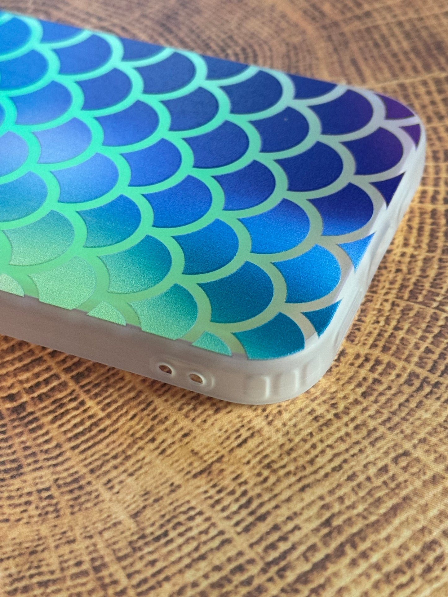 Blue Mutlcolor Mermaid Scale IPhone Soft  Case
