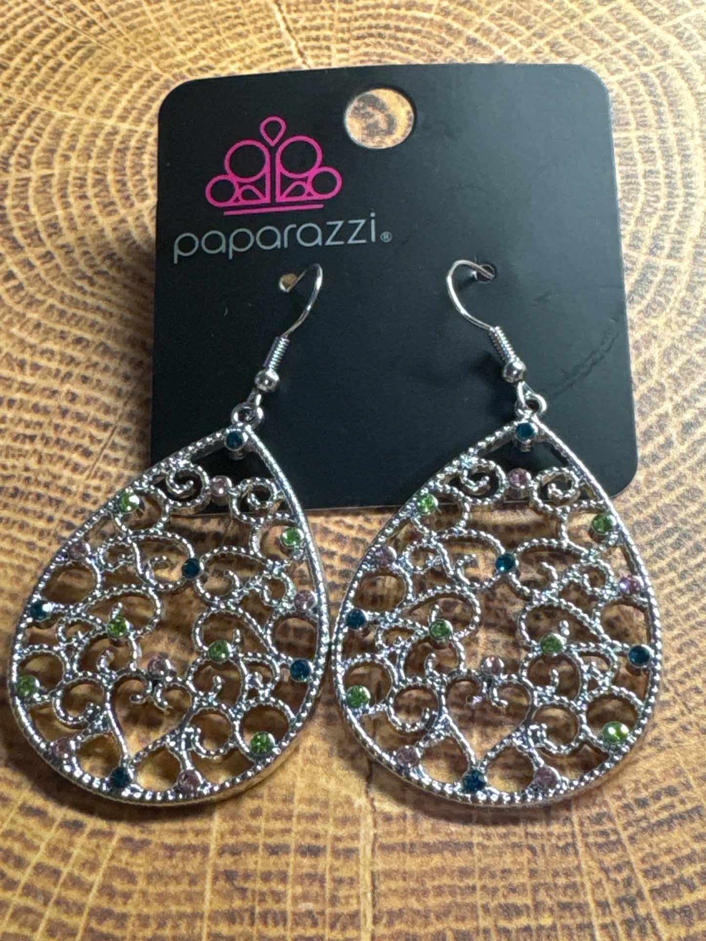 Paparazzi Midnight Carriage Multicolor Earrings