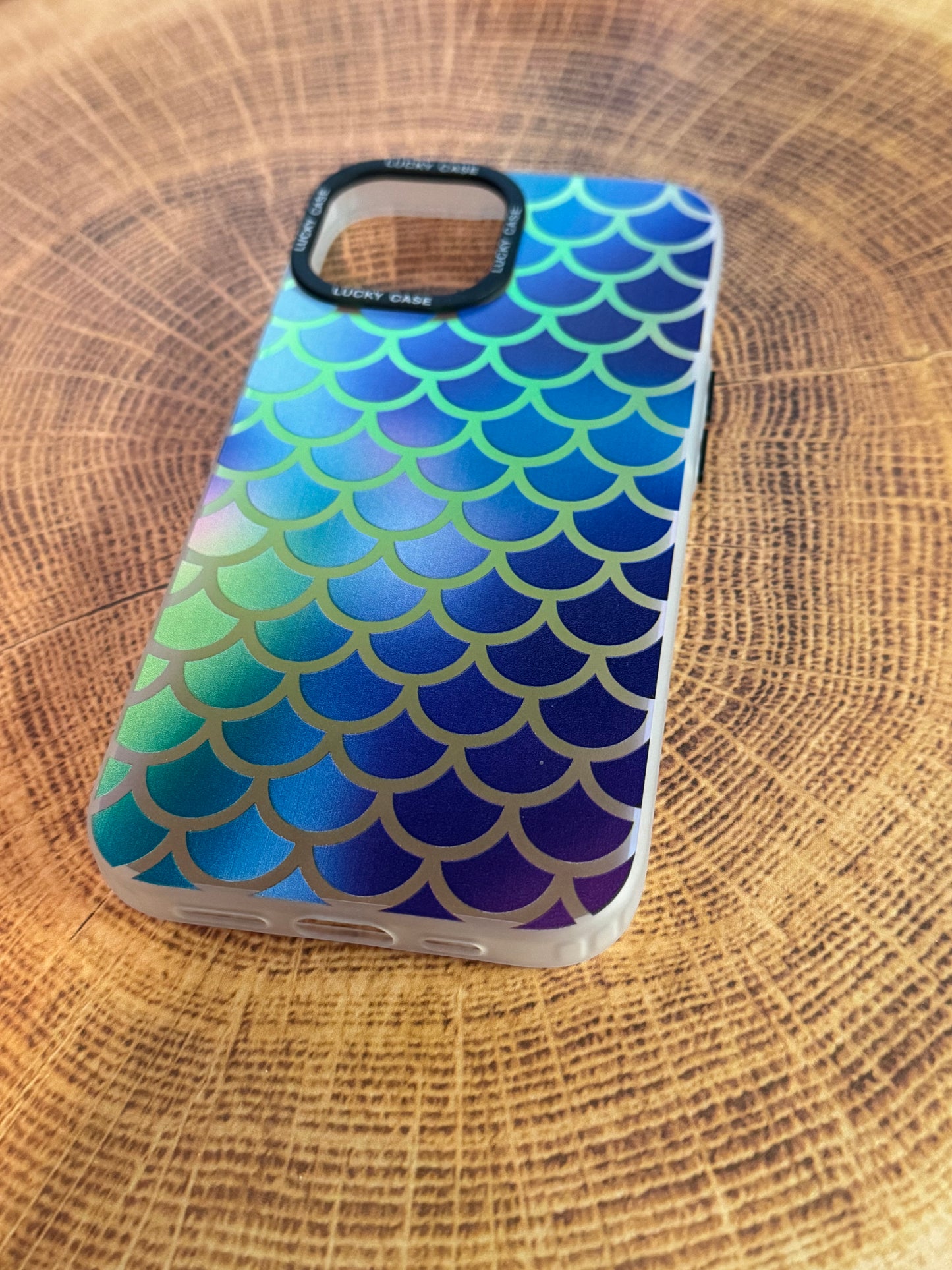 Blue Mutlcolor Mermaid Scale IPhone Soft  Case