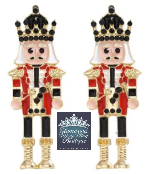 "Calling All Nutcracker" Multicolor Stainless Steel Stud Post Earrings