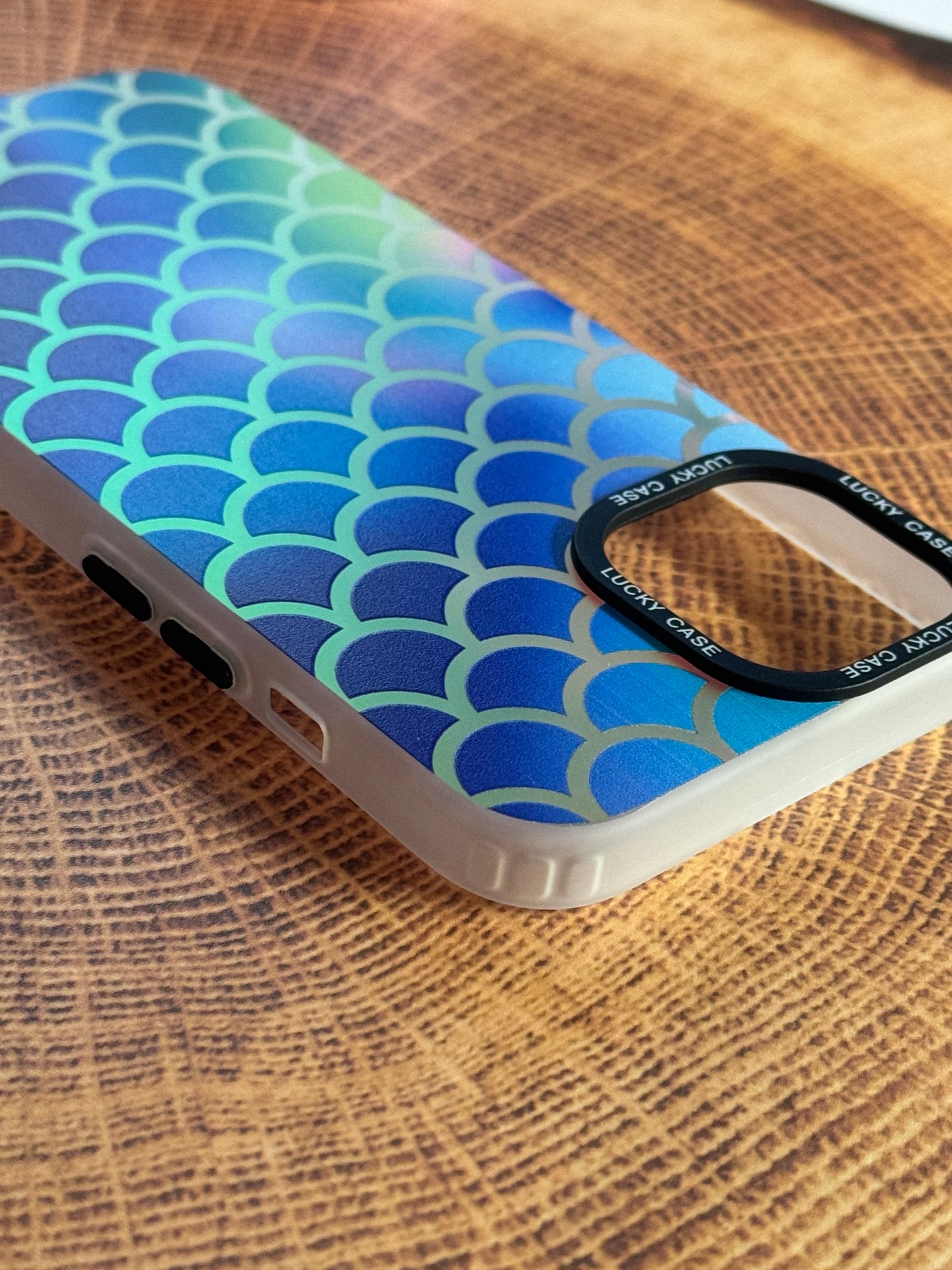 Blue Mutlcolor Mermaid Scale IPhone Soft  Case