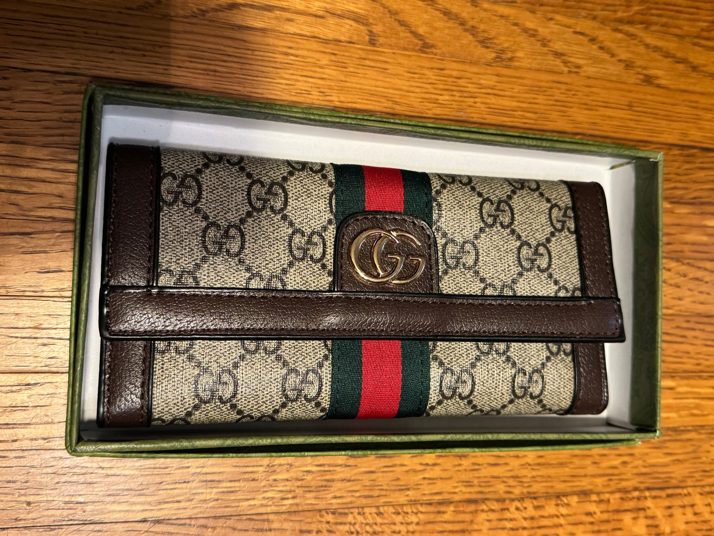 Unbranded Monogram Wallet with Checkbook Cover
