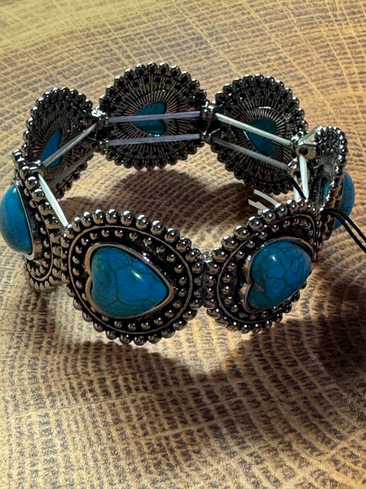 Paparazzi  Rural romance Blue Bracelet  Plus 2 Mystery Pieces