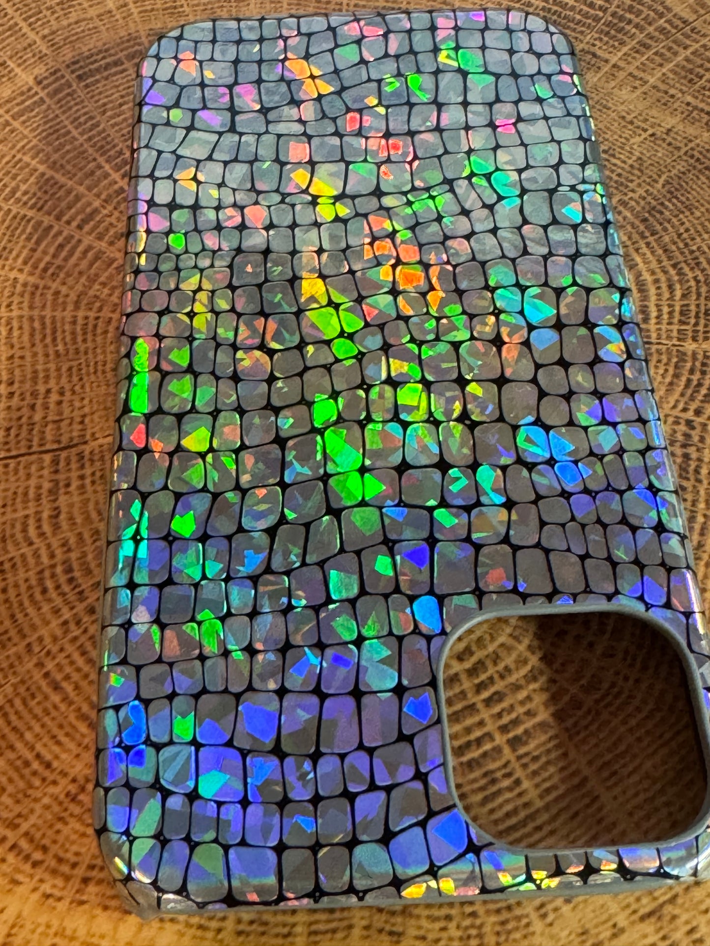 Holographic iPhone 14 Shiny Mermaid Pattern Multicolor TPU Hard Shell Case