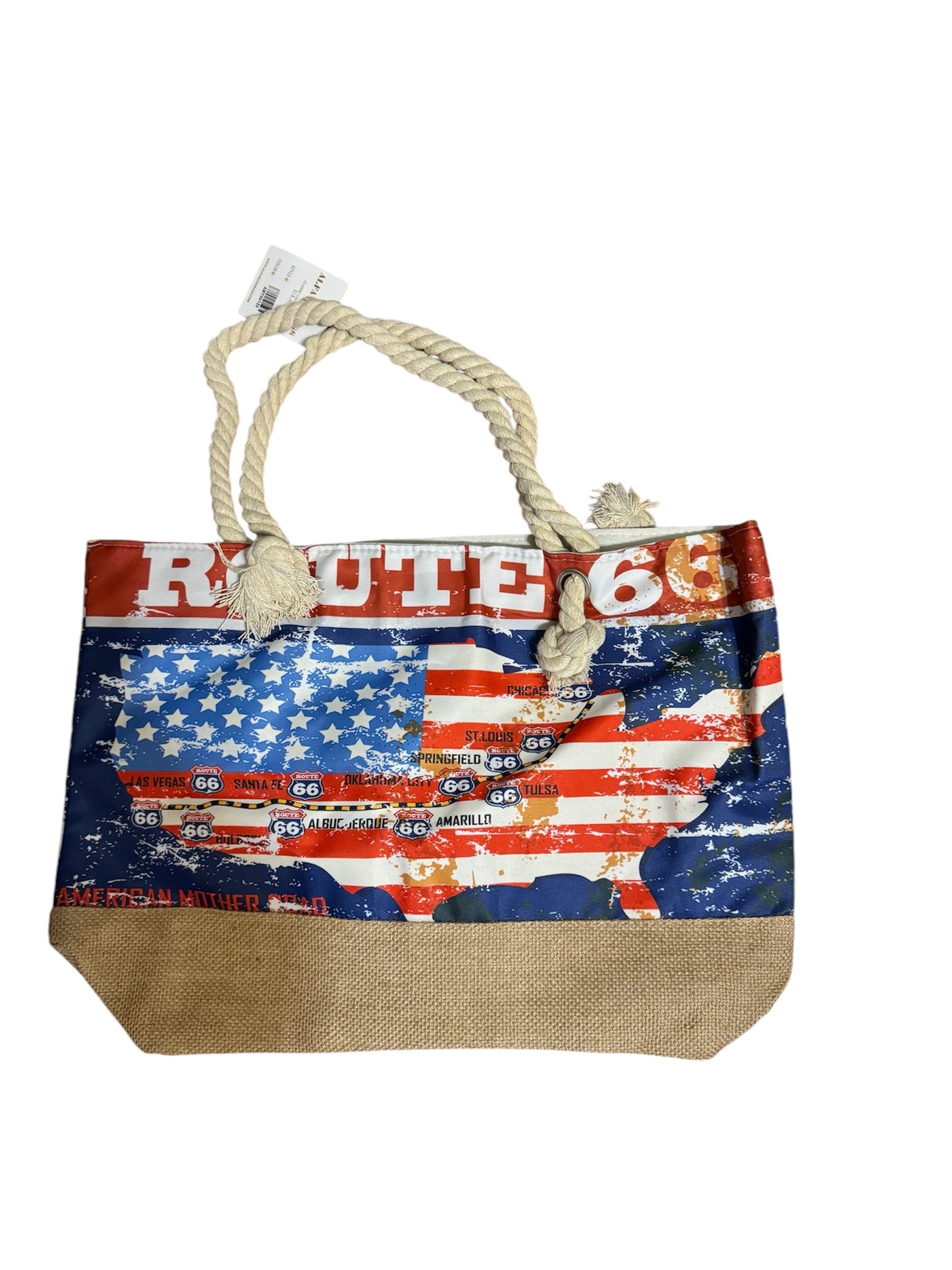 Route 66 the Mother Road Print Tote Beach Bag