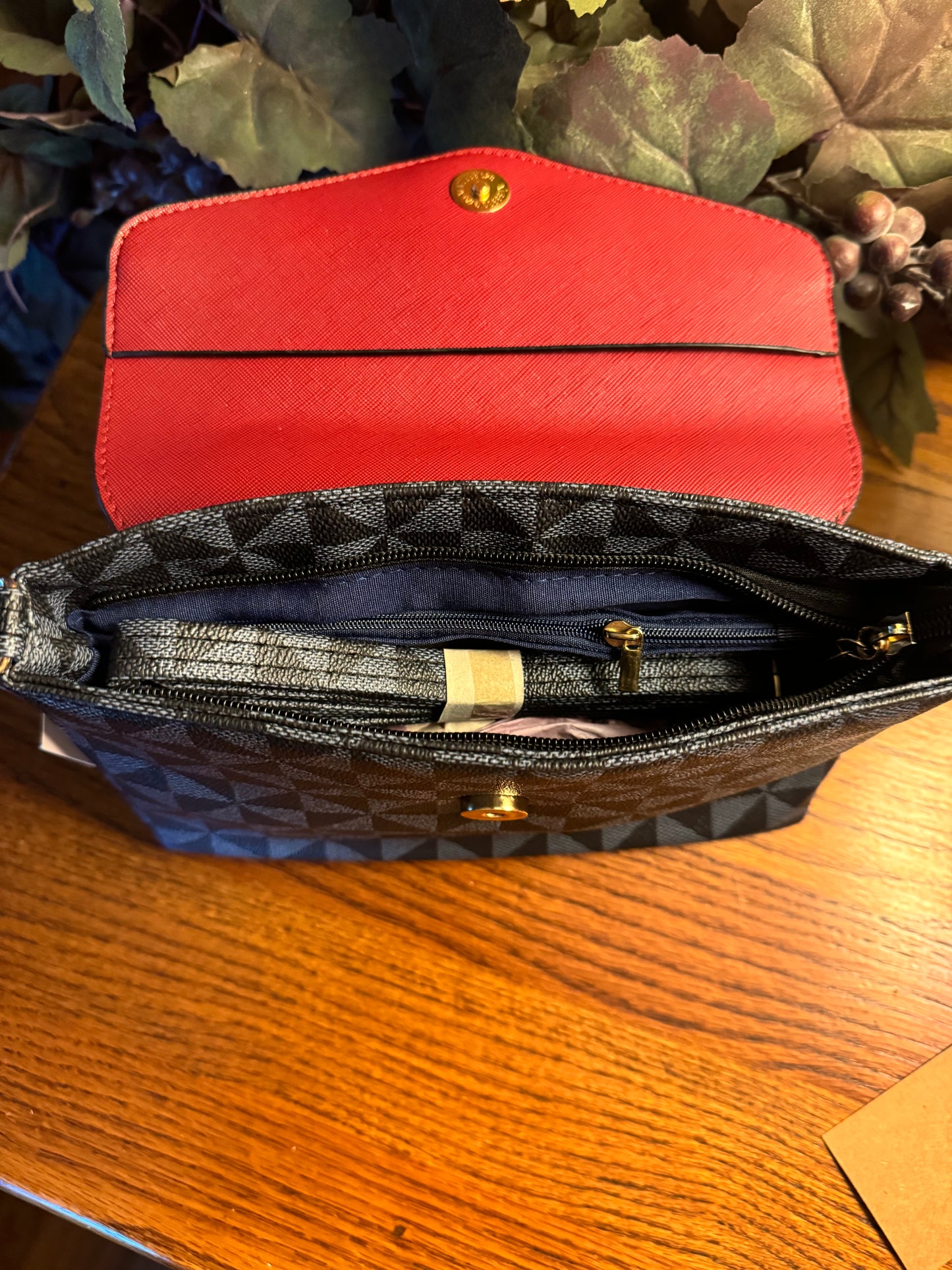 Fashion Blue Monogram Messenger Hipster