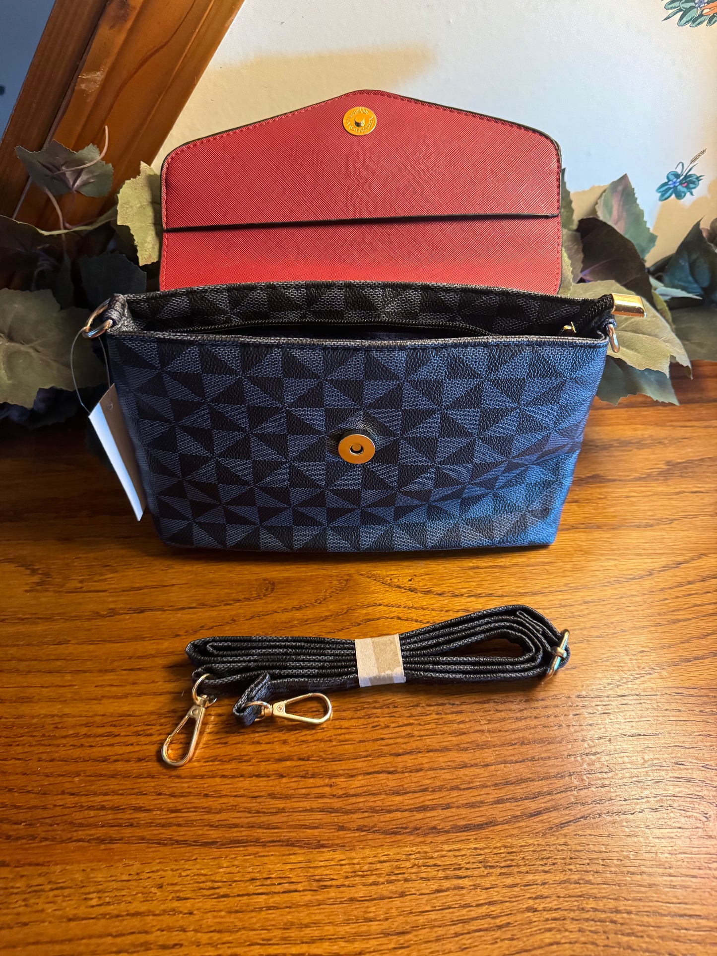 Fashion Blue Monogram Messenger Hipster
