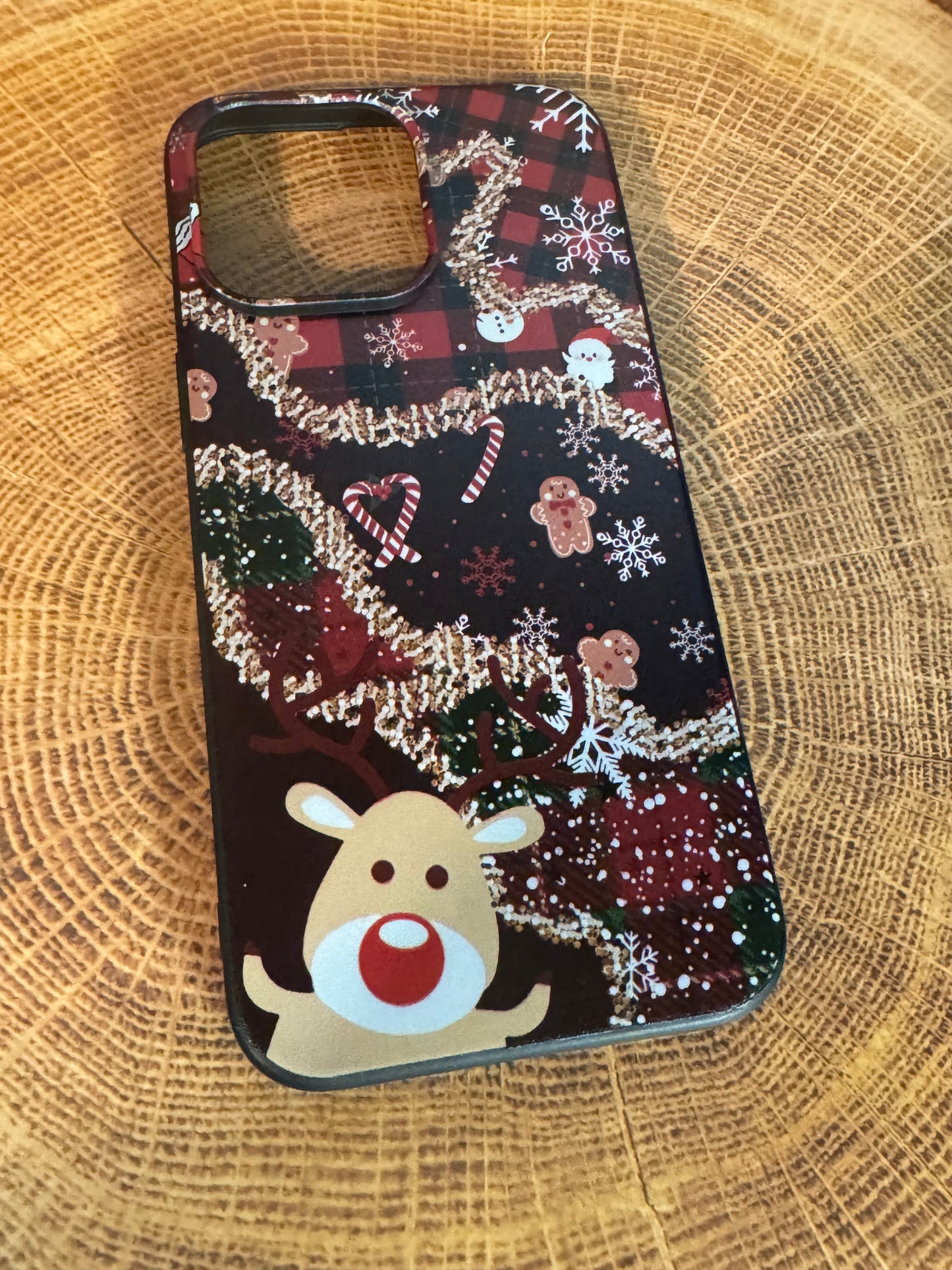 iPhone 15 Pro Max Soft Case Christmas Themed Pattern