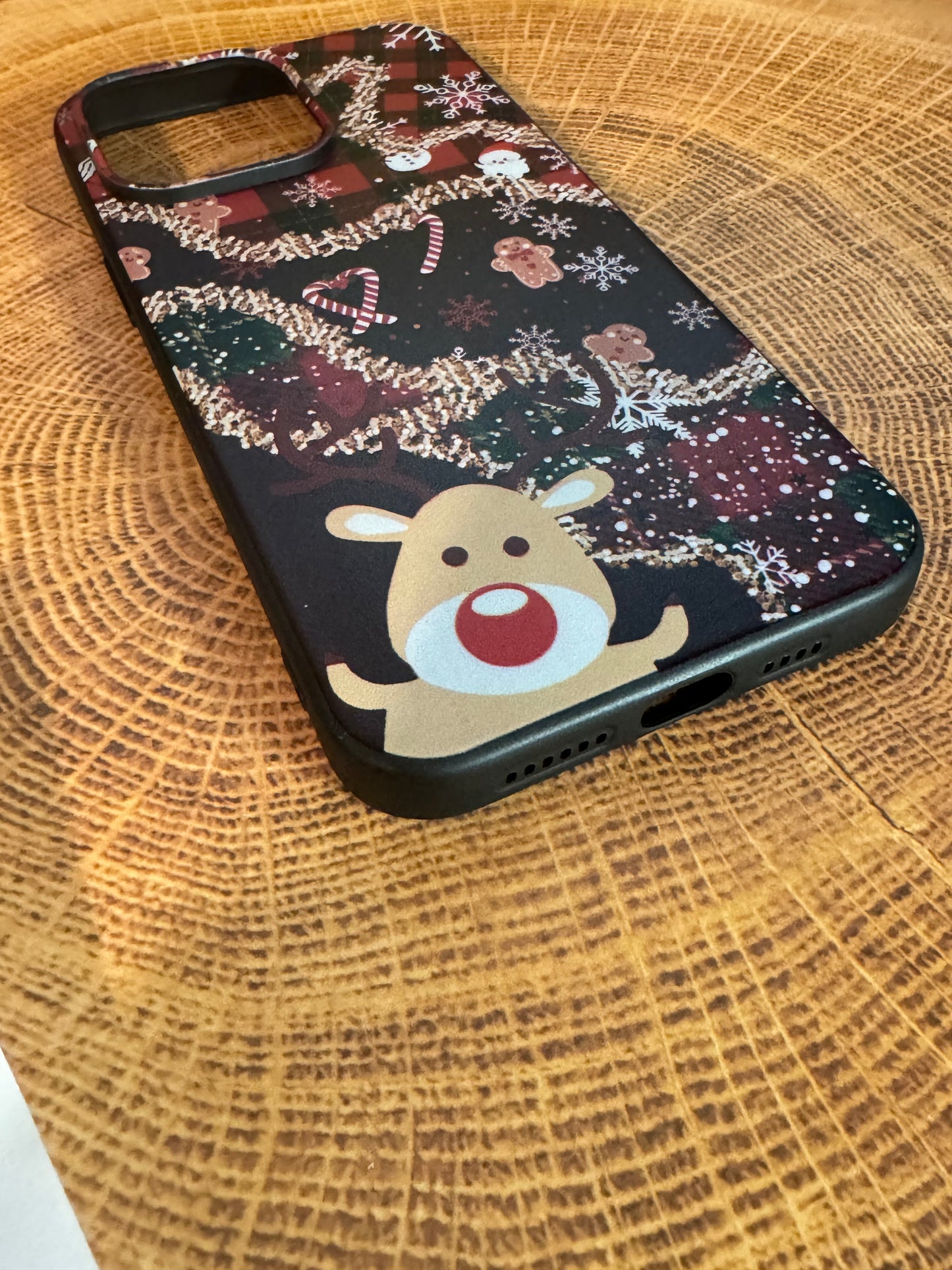 iPhone 15 Pro Max Soft Case Christmas Themed Pattern