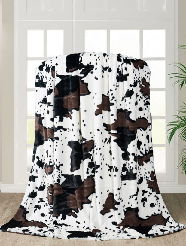 Cow Print Multicolor  Blanket  Throw