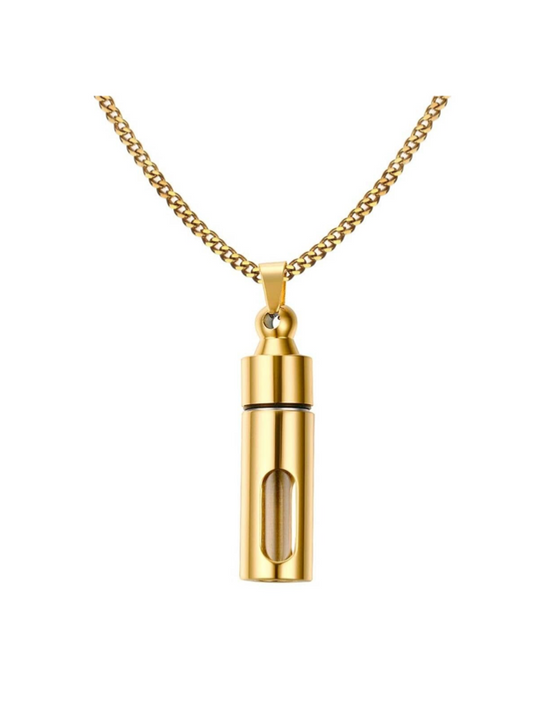 Mens Cremation Heart Ash Urn  Stainless Steel  Necklace   ~   ON  SALE