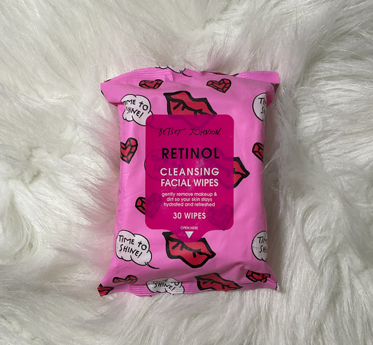 Betsey Johnson Retinol  Cleansing Facial Wipes