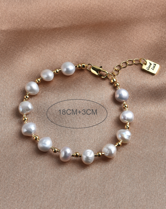Blessed Heart ~  Cultured Akoya Pearls Bracelet