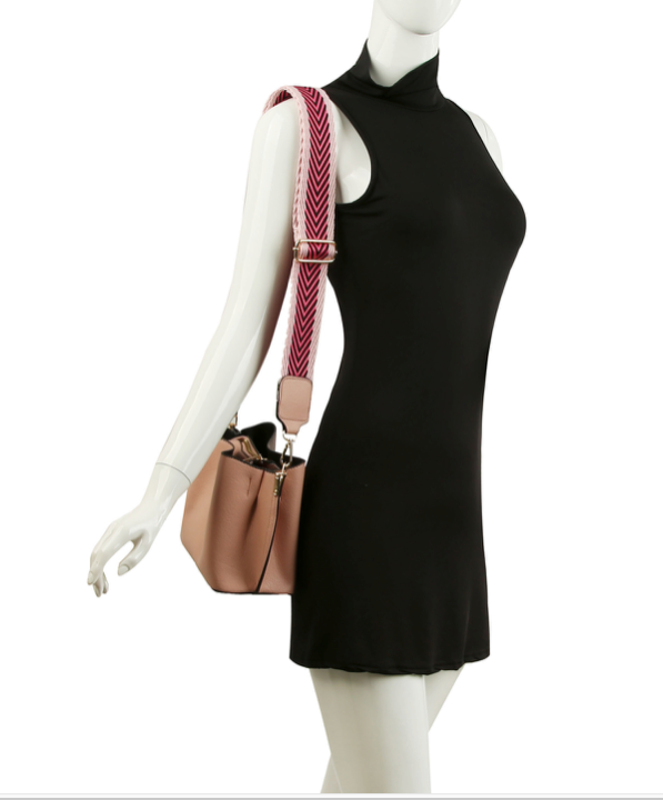 Fashion Aztec Strap Messenger Handbag in Taupe