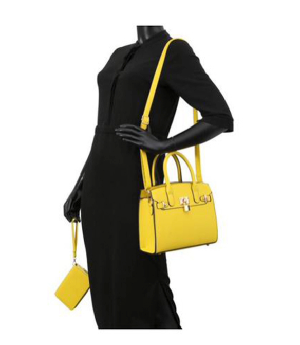 Padlock Fashion Handbag and Wallet Set   (  choose color   )