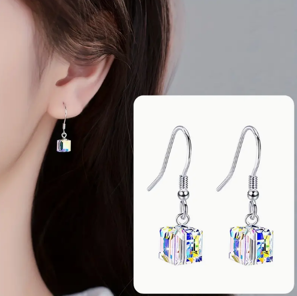Australian Crystal  Stainless Steel (hypoallergenic) Iridescent Earrings