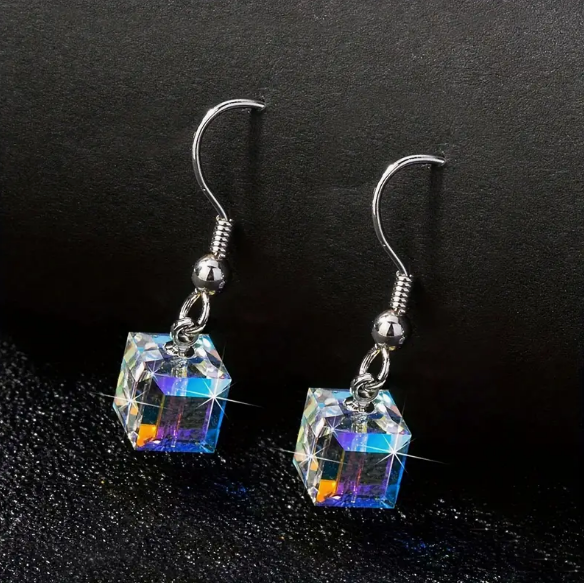 Australian Crystal  Stainless Steel (hypoallergenic) Iridescent Earrings