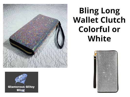Accordion Bling Crystal Glamorous Clutch Wallet