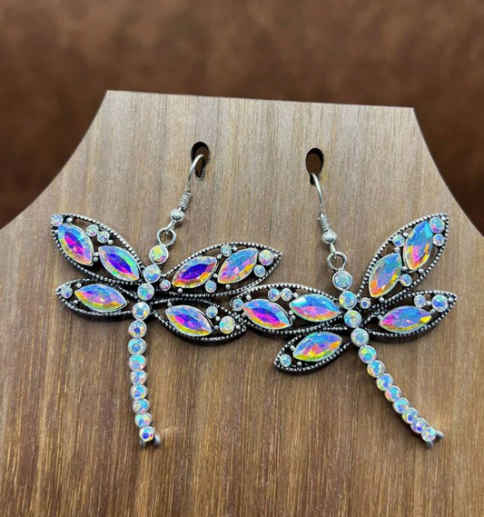 Dragonfly AB Iridescent  Earrings