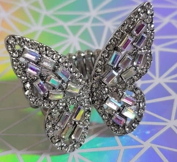Paparazzi Flauntable Flutter Iridescent Multicolor Ring + Mystery Piece