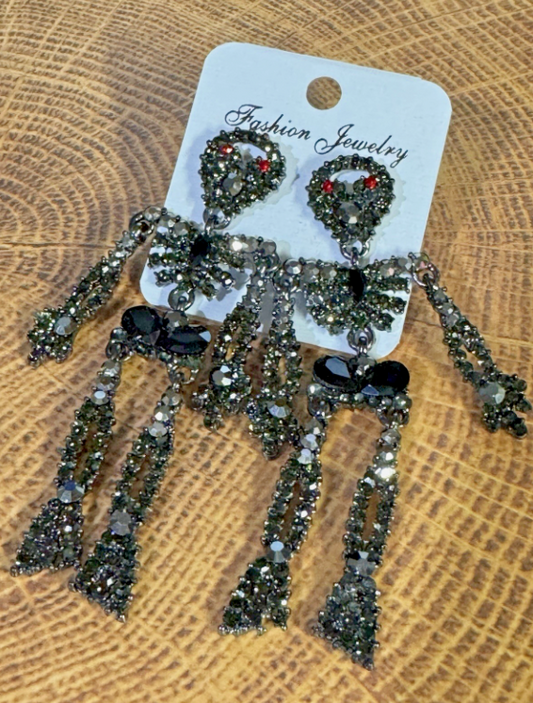 Halloween Skeleton  Black Multicolor Post Back  Earrings