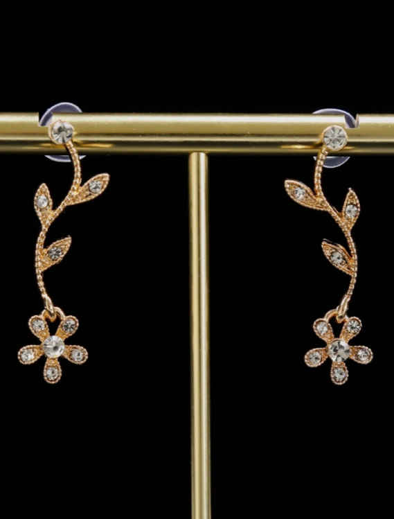 Swarovski Crystal Bridal Gold Necklace Earrings Bracelet Set