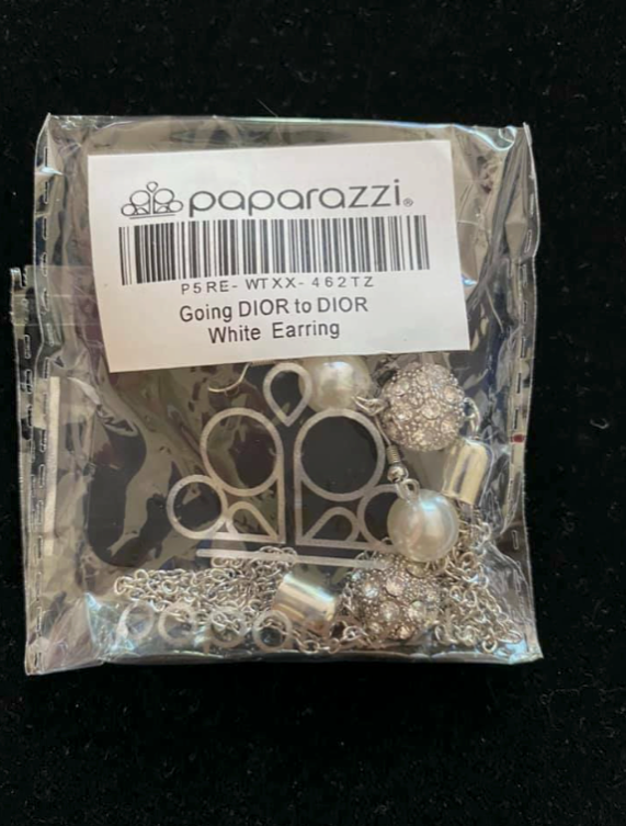 Paparazzi Going DIOR to DIOR White  Earrings